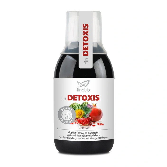 Finclub Detoxis tekutý rastlinný komplex, podpora detoxikácie, pečene a trávenia