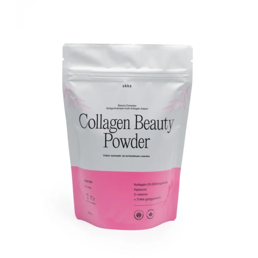 UKKO Collagen Beauty Powder – malinový kolagenový nápoj na podporu pleti a hydratace