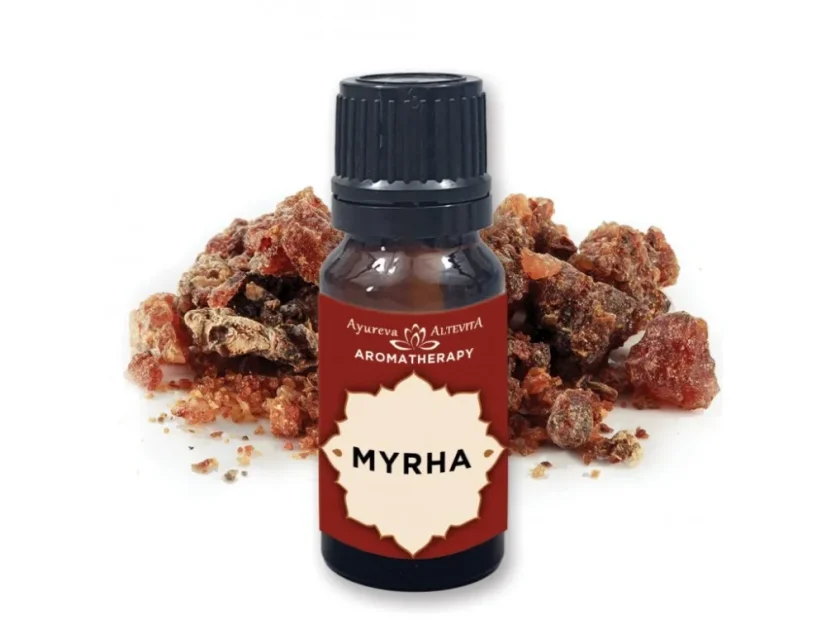 Esenciální olej Altevita Myrha – tradiční pryskyřice s uklidňujícími a regeneračními účinky.