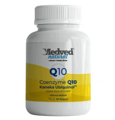 Medveď Natural Koenzym Q10 Kaneka Ubiquinol 30 kapslí – aktivní forma CoQ10 pro energii, srdce a vitalitu