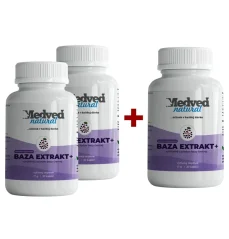 Medveď Natural BAZA EXTRAKT+ 30 kapsúl 2+1 zadarmo s čiernou bazou a vitamínom C