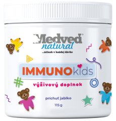 Medveď Natural Immuno Kids, doplněk stravy na podporu imunity pro děti, příchuť jablko 115 g Medveď Natural Immuno Kids, doplněk stravy na podporu imunity pro děti, příchuť jablko 115 g