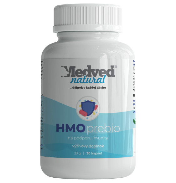 Doplněk stravy Medveď Natural HMO Prebio – podpora imunity a střevního mikrobiomu, 30 kapslí