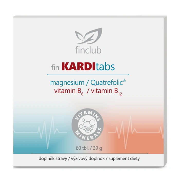 Finclub KARDItabs hořčík a vitaminy B, podpora srdce, cév a nervové soustavy