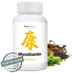 MycoMedica MycoStamin – vitální houby Cordyceps, adaptogeny a byliny pro vitalitu, energii a imunitu, testováno v nezávislé laboratoři