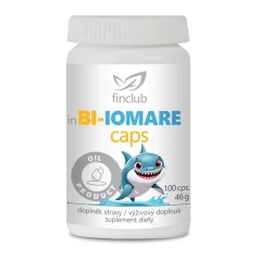 Finclub Bi-iomare caps olej ze žraločích jater v kapslích s omega-3, squalaminem a squalenem na podporu srdce a mozku