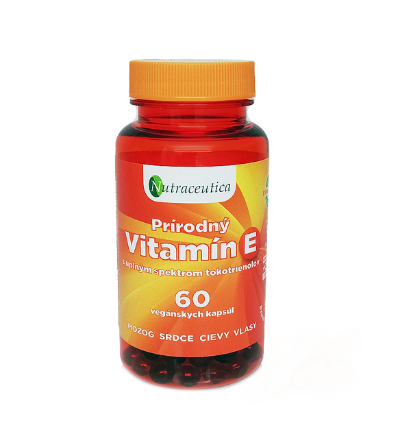 Nutraceutica Přírodní vitamin E s tokotrienoly doplněk stravy pro mozek srdce cévy a vlasy 60 veganských kapslí Nutraceutica Přírodní vitamin E s tokotrienoly doplněk stravy pro mozek srdce cévy a vlasy 60 veganských kapslí
