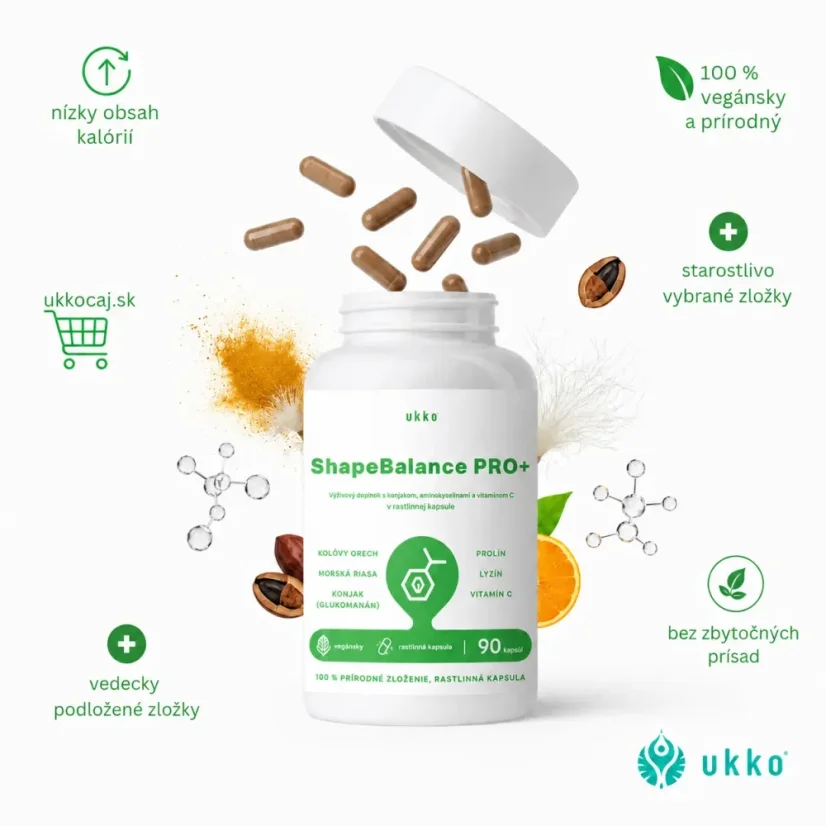 UKKO ShapeBalance PRO+ s konjakem, mořskou řasou a vitamínem C