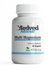 Medveď Natural Multi Magnesium 60 kapslí, komplex hořčíku pro energii, nervy a svaly Medveď Natural Multi Magnesium 60 kapslí, komplex hořčíku pro energii, nervy a svaly